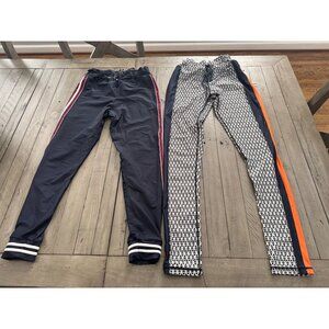 THE UPSIDE Size Large 10 Lot Bundle of 2 Pairs Printed Stripe Yoga Pants Legging